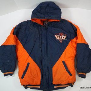 VTG Chicago Bears Logo 7 Hooded Winter Jacket